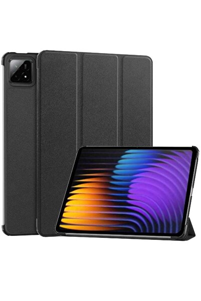 HYX Case for Xiaomi Pad 7/7 Pro - Smart Trifold PU Leather Cover, Auto Sleep/Wake, Black