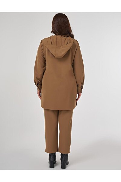 Kayra Casual Cut Double Suit with Flap Pockets Dark Olive