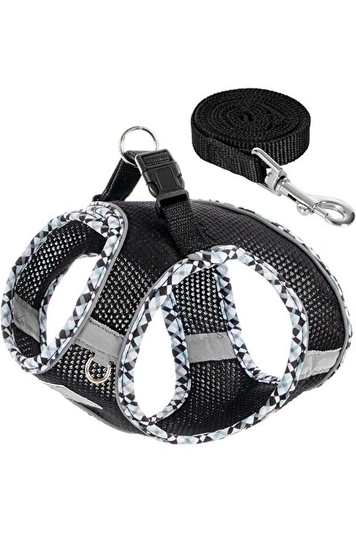 Arabest Dog Harness and Leash Set, Adjustable Reflective Step in Vest Harness for Puppy,Kitten, Cats (S)