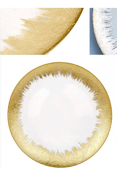 NIHAO 6 Piece Glass Plates Set,- Includes 6*13 inch , Dinnerware Sets, 33 cm