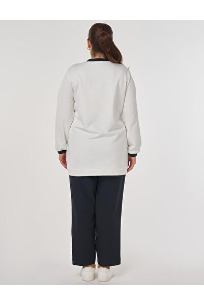 Kayra Φούτερ Scuba με ρίγες αντίθεσης εκρού