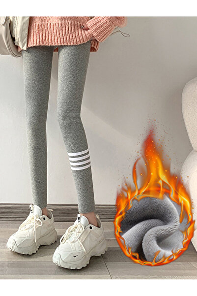 FridayIn Casual Solid color Embroidery Leggings