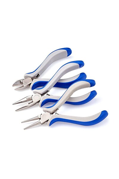 Bukela مجموعة كماشة من الفولاذ الكربوني لأدوات صنع المجوهرات، مكونة من 3 قطع،...