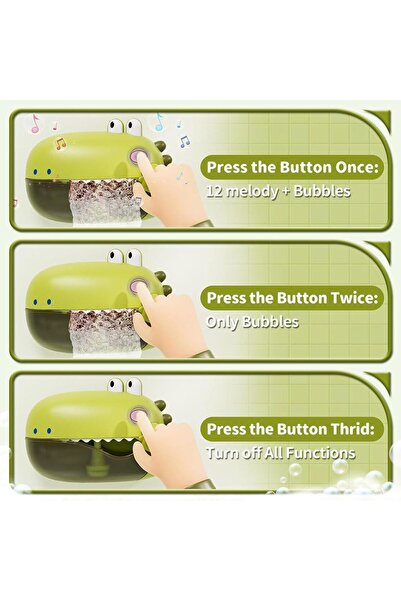 Bukela Baby Bath Toys, Automatic Dinosaur Bathtub Bubble Maker with 12 Songs