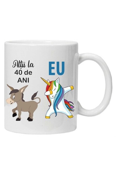 CRD PRINT Personalized mug with message "Others at 40", 330ml, white