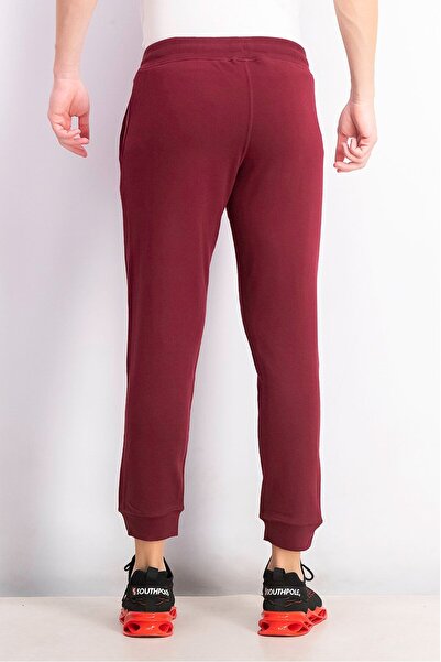 Weatherproof Men Slim Fit Training Sweatpants, Burgundy