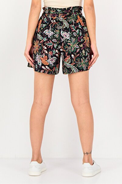 PROMOD Women Floral Print Basic Shorts, Multicolor