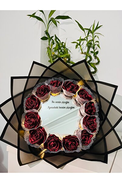 Pretty Ledli Aynalı Gül Buketi Sevgili Anne Arkadaşa Hediye Doğum Günü Gül Bu...