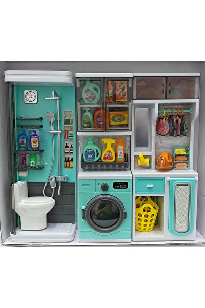 OEM Set de joacă pentru baie de păpuși 3 în 1, toaletă de casă