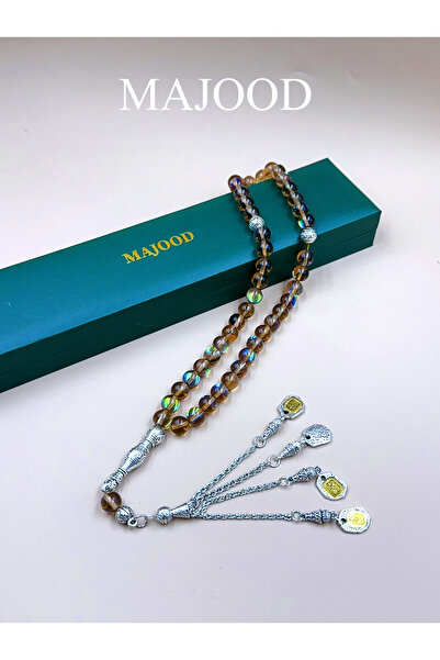 MAJOOD سبحة صلاة من 45 بلورة صناعية/سبحة/8 مم/للرجال والنساء/هدية رمضانية مثالية