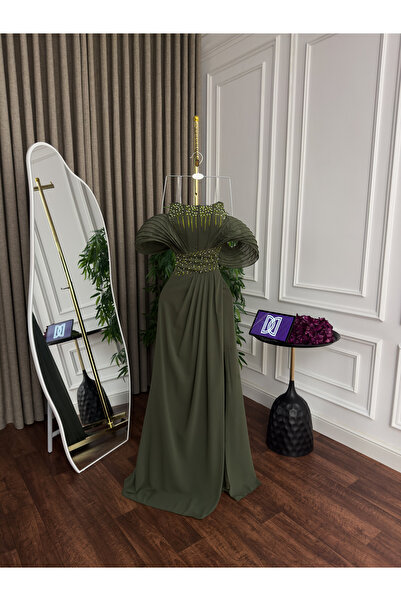 Generic Dress - flowing chiffon with hand-beaded embroidery - a romantic desi...