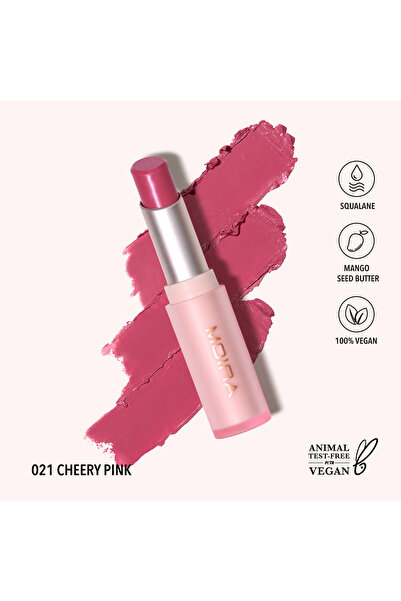 MOİRA Signature Lipstick (021, Cheery Pink)