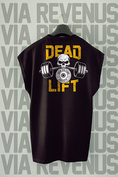 Vordevia Αθλητικό μπλουζάκι Deadlift Back με τύπωμα Zero Sleeve 100% βαμβακερό