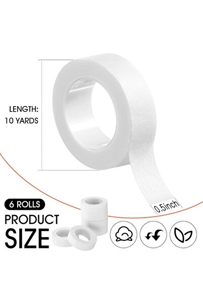 Bukela 6 Rolls Elastic Skin Tape — Breathable Self-Adhesive Gauze Tape for Wounds & Swelling, Beig