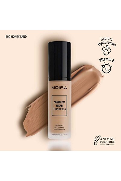 MOİRA Complete Wear™ Foundation (500, Honey Sand)