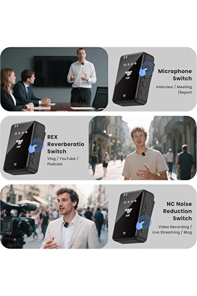 TNW N11 Wireless Lavalier Dual Microphone with Charging Box