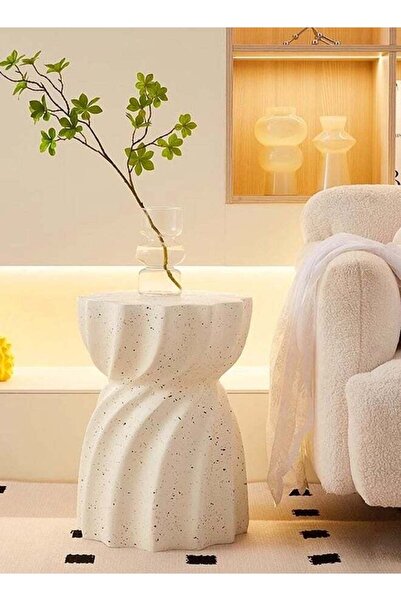 Raffine طاولة قهوة متعددة الأغراض، كرسي حديقة دائري، طاولة جانبية، 35×47 سم