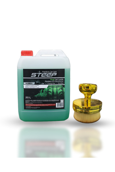 STEEP Ultimate Jel Lastik Parlatıcı Yeşil 20 Lt Gold Lastik Parlatma Fırçası