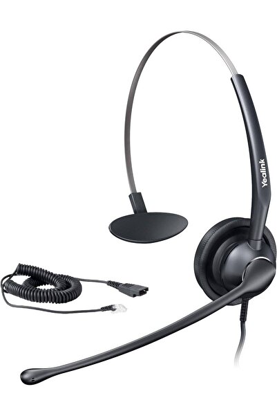 Yealink YHS34 MONO Wired Headset with QD to RJ Port