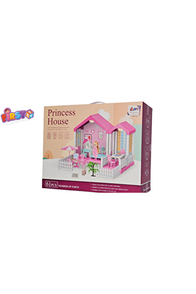 FIRST TOY Dollhouse, 61-piece dollhouse set