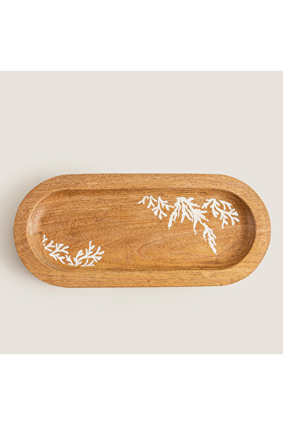 Chakra طبق تقديم بحري جديد 30×13 سم طبيعي