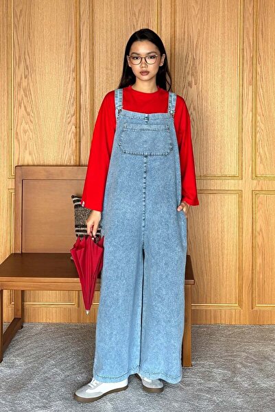 Ceylan Otantik Ολόσωμη φόρμα Ice Blue Denim Salopet