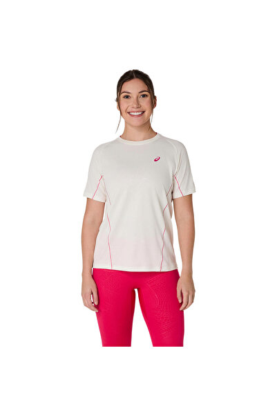 Asics GAME ALL OVER PRINT SS TOP Kadın White Traditional Kısa Kollu Tshirt 2042A385-100