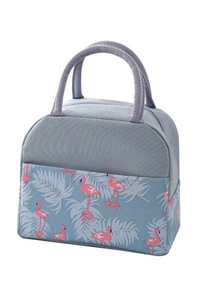 Generic Insulated Lunch Bag Grey/Blue/Pink 25.00x1.50x20.00cm