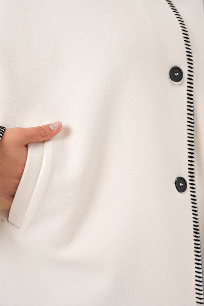 Bigdart Γυναικείο Κεντητό Μπουφάν Κασετέ 9167 - Εκρού