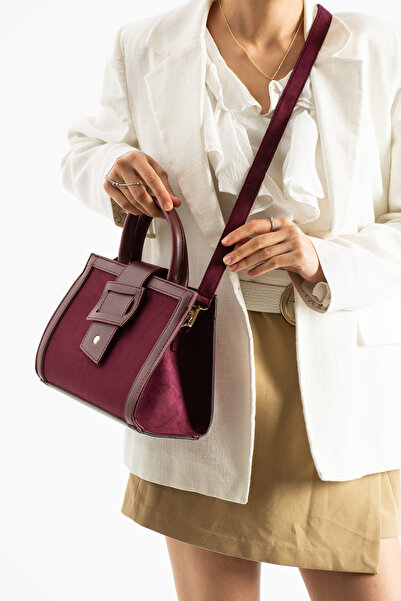 Night Nikkie Model Suede Women's Hand and Shoulder Bag