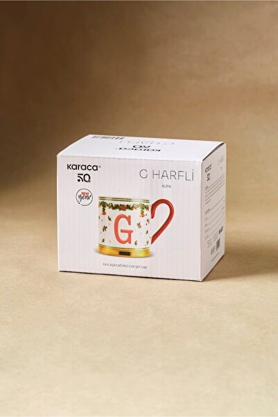 Karaca New Year Honeycomb g Letter Mug 330 ml