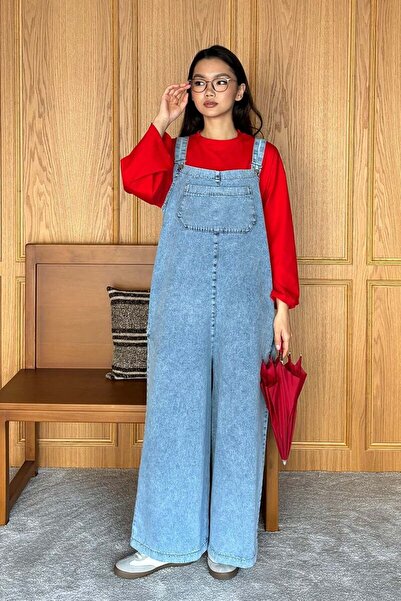 Ceylan Otantik Ολόσωμη φόρμα Ice Blue Denim Salopet