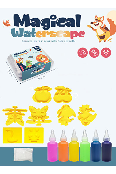 RAWAID Magic Water Elf Beads Toy Set, DIY Jelly Sea Animal Kit with Box, 6 Colors & 8 Molds Sensory Play