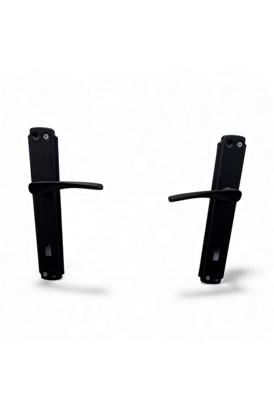 Çelebi Bravo Model Mat Siyah Aynalı Kapı Kolu – 7’li Set (5 Oda + 2 WC)