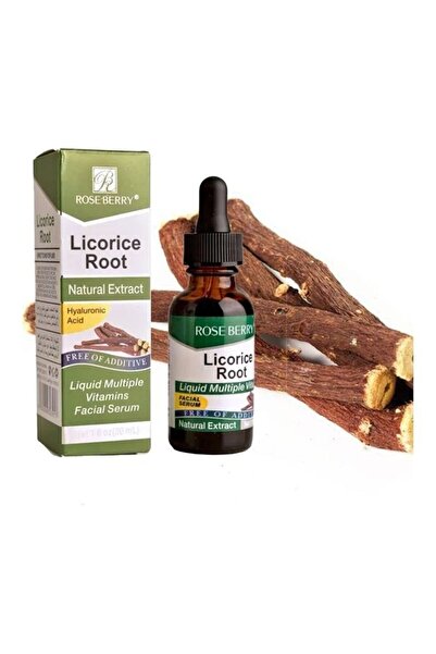 ROSE BERRYY سيروم الوجه بخلاصة جذر عرق السوس الطبيعي والفيتامينات المتعددة، 30 مل
