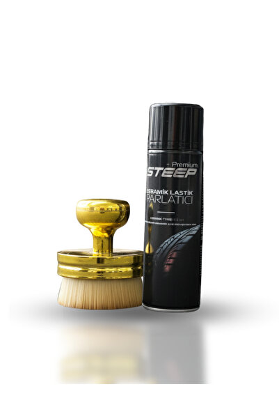 STEEP Seramik Lastik & Tampon Parlatıcı Sprey 500ml Gold Uygulama Fırçası
