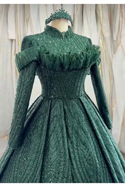 ELYORA Tesettür nişanlık&kına çıkış&full dantel işlemeli Nişanlık