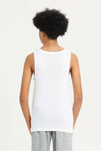 REDTAG White 2 Pcs Pack Sleeveless Vest Basic