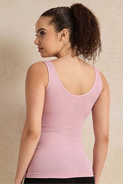 REDTAG Women Pink Seamless Shapewear Vest