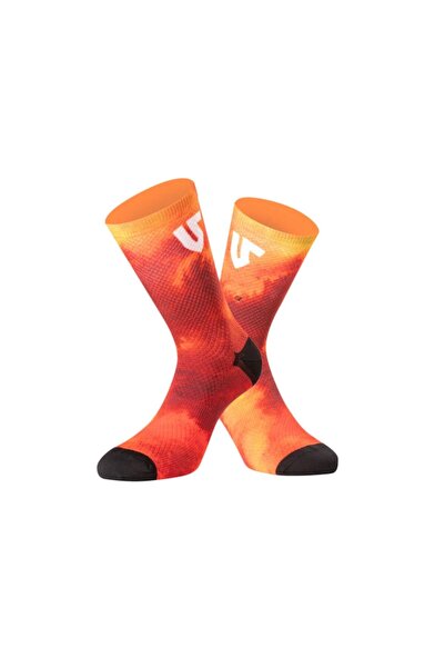 Under Shield Under Shield Men's Tye Dye Sports Socks, 37/41 Orange