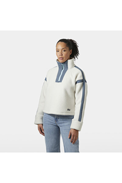 Helly Hansen Polar Imperial Pile Zip Pullover Women's White Mock Neck Sweatshirt