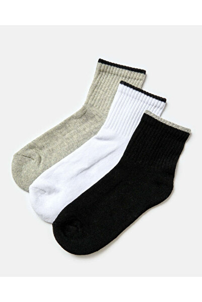 REDTAG مجموعة جوارب متوسطة الطول متنوعة للأولاد الكبار (3 أزواج)