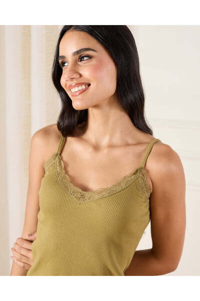 REDTAG Women Green Strappy Lace Vest