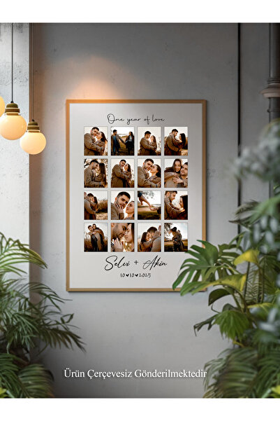 Photo Garage Kişiye Özel 16 Fotoğraf Kolaj Poster Doğum günü, Yıldönümü, Anneler Günü, Sevgililer Günü Hediyesi