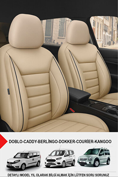 GM-DESIGN Jet Leather Universal Commercial Car Seat Cover (Doblo-Caddy-Berlingo-Dokker-Courier-Kangoo)