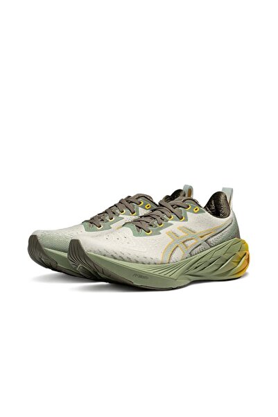 Asics Tiger Novablast 4 Outdoor Running Shoes Gray/Green/Yellow for Men/Women/Students