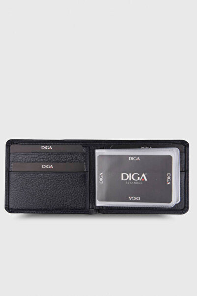 DİGA 794 Dg 24 Model Real Leather Elastic Crazy Navy Blue Wallet