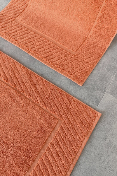 Sevim Σετ 2 Πετσέτες Ποδιών με Διαγώνιες Ρίγες - Σετ Πετσέτες 100% Βαμβάκι - 50x70 cm - Πλακάκι