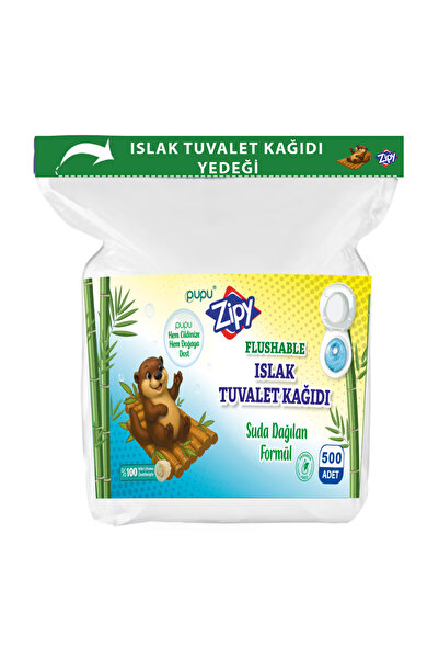 zipy Yedek Islak Tuvalet Kağıdı 500 Adet'li Suda Dağılan Formül