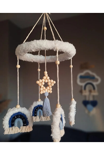 Nilsu Tasarım Erkek Bebek Dönencesi | Beşik Süsü | Bebek Odası Dekor